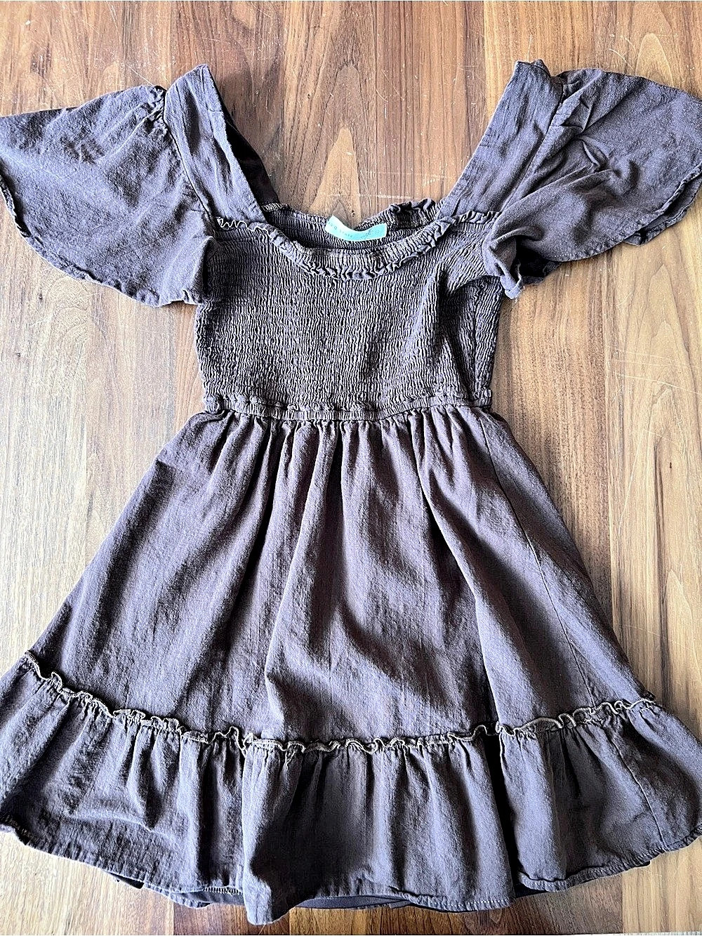 Altar'd State Brown Smocked Casual Dress